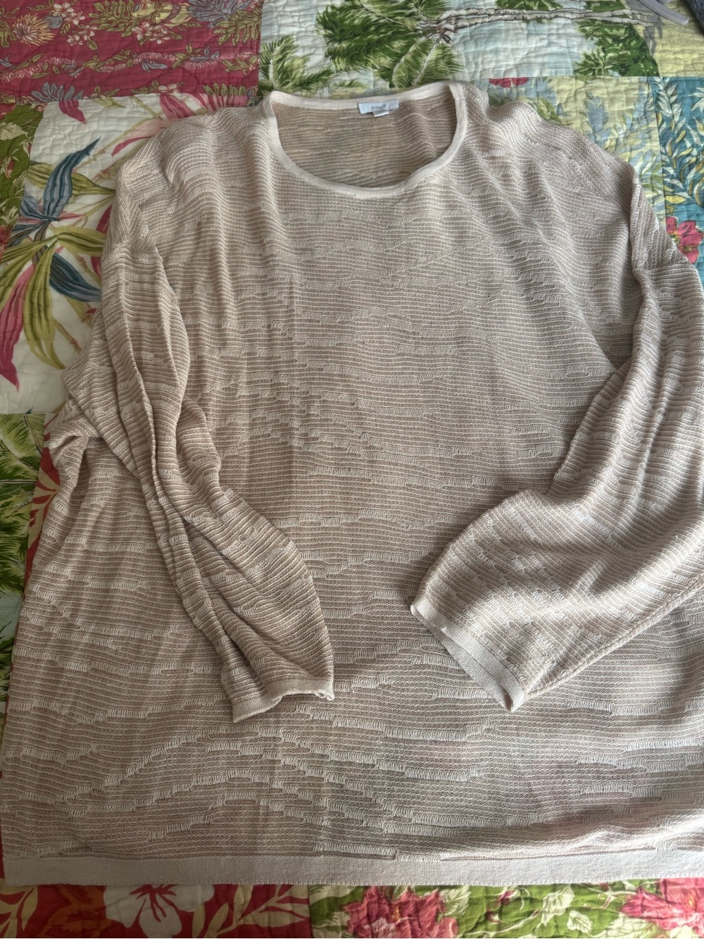J Jill Light Beige Crewneck Women's Sweater